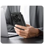 For OPPO Find N3 Case Premium Leather Hinge Kickstand+Screen Protector Stylus Pen Folding Lens Protection Cover For OnePlus Open 5