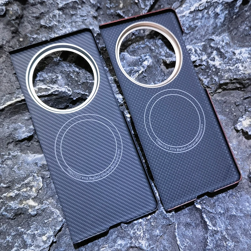 Compatible For Magsafe Magnetic Wireless Charging Carbon Fabric Fiber Aramid Case For For vivo X Fold5 2