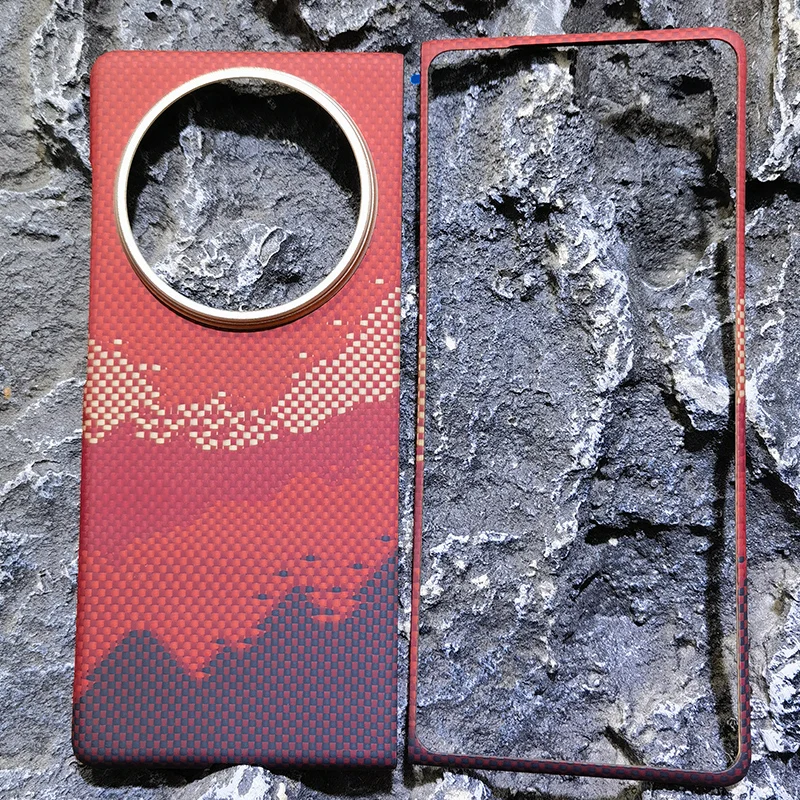 Compatible For Magsafe Magnetic Wireless Charging Carbon Fabric Fiber Aramid Case For For vivo X Fold5 9