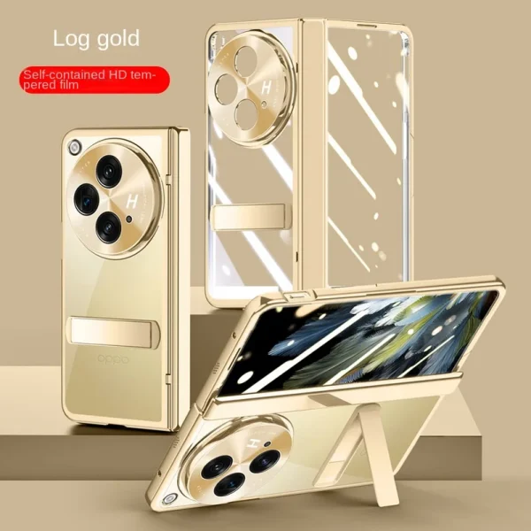 Transparent Privacy Screen Tempered Glass Protector Case For OnePlus Open 1 + Open Fold All-inclusive Spring Hinged Holder Cover 14