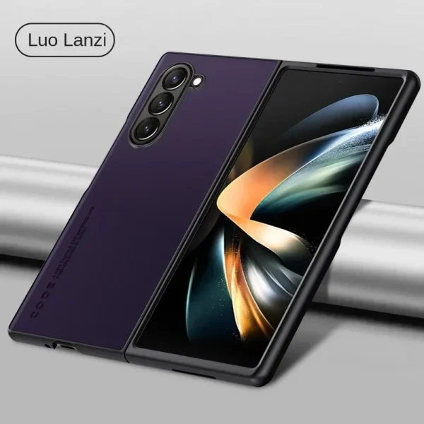 Carbon Fiber PU Leather Phone Case for Samsung Galaxy Z Fold 7 6 5 4 3 Fold6 Fold5 Fold4 Fold3 5G Hard Plastic Shockproof  Cover 10