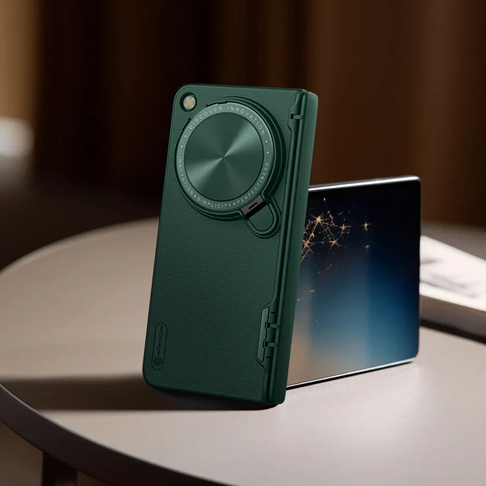 For OnePlus Open Case NILLKIN Frosted Shield Prop Full Coverage Lens Flip Bracket For One Plus Open With Mobile Phone Holder 2