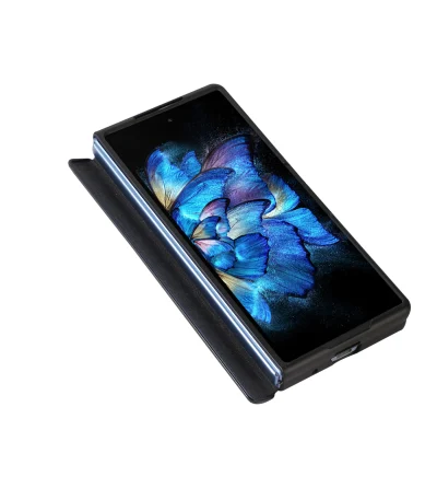 Genuine Leather For Xiaomi Mix Fold 2 Case Magnetic Bracket Hinge Protective Film Screen Cover 2