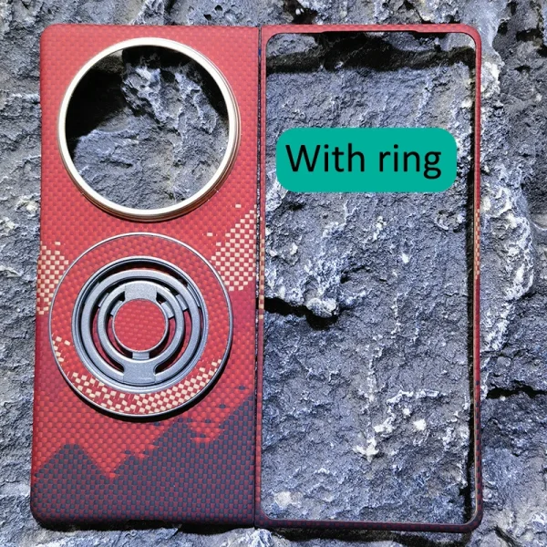 Compatible For Magsafe Magnetic Wireless Charging Carbon Fabric Fiber Aramid Case For For vivo X Fold5 13