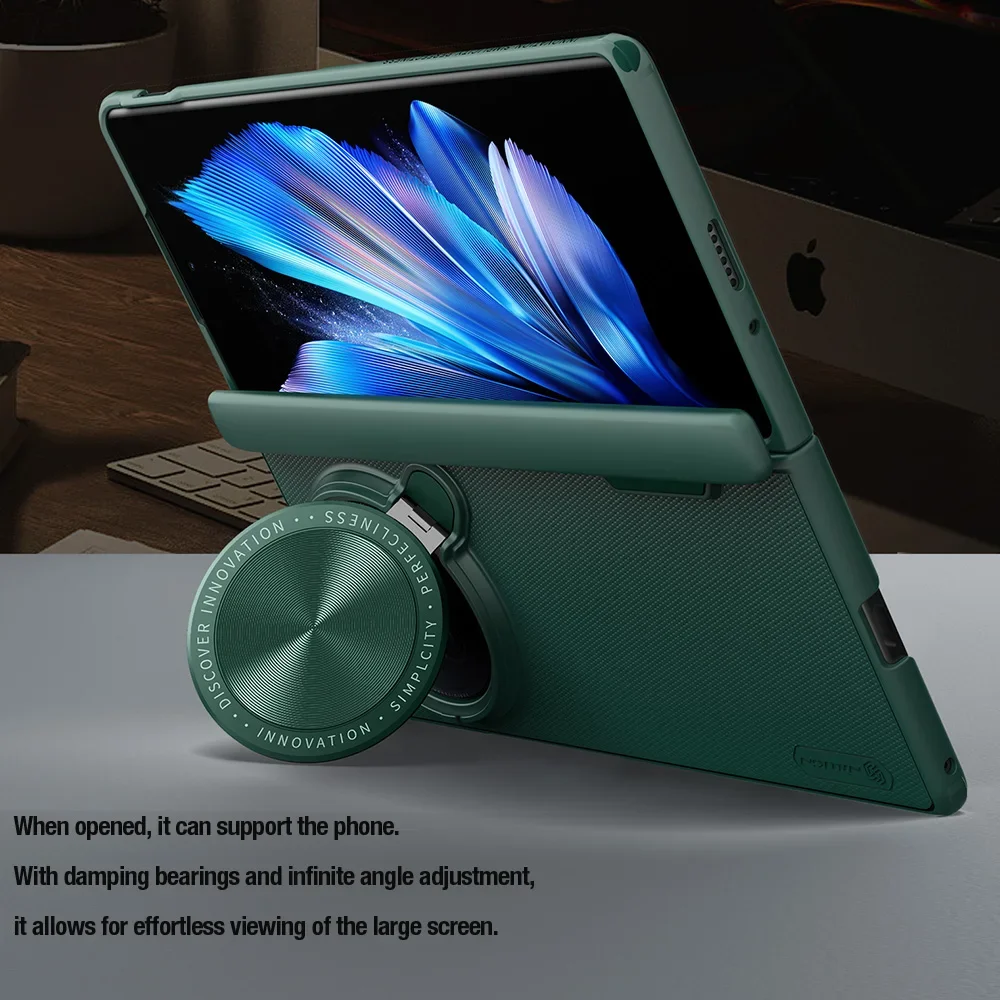 NILLKIN For Vivo X Fold 3 Pro Case Super Frosted Shield Luxuly Phone Case Hard Back Cover For Vivo X Fold 3 With Hidden Holder 2