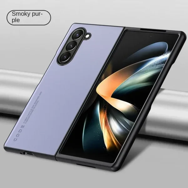 Carbon Fiber PU Leather Phone Case for Samsung Galaxy Z Fold 7 6 5 4 3 Fold6 Fold5 Fold4 Fold3 5G Hard Plastic Shockproof  Cover 3
