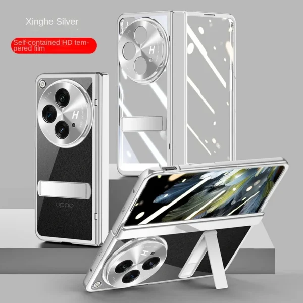 Transparent Privacy Screen Tempered Glass Protector Case For OnePlus Open 1 + Open Fold All-inclusive Spring Hinged Holder Cover 11