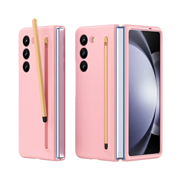 RENGZ With S Pen Silicone Case For Smasung Galaxy Z Fold 7 6 5 4 Pen Slot Shockproof Hard PC Fold5 Fold6 Fold7 Protection Cover 7