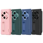 For OPPO Find N3 Case Premium Leather Hinge Kickstand+Screen Protector Stylus Pen Folding Lens Protection Cover For OnePlus Open 6