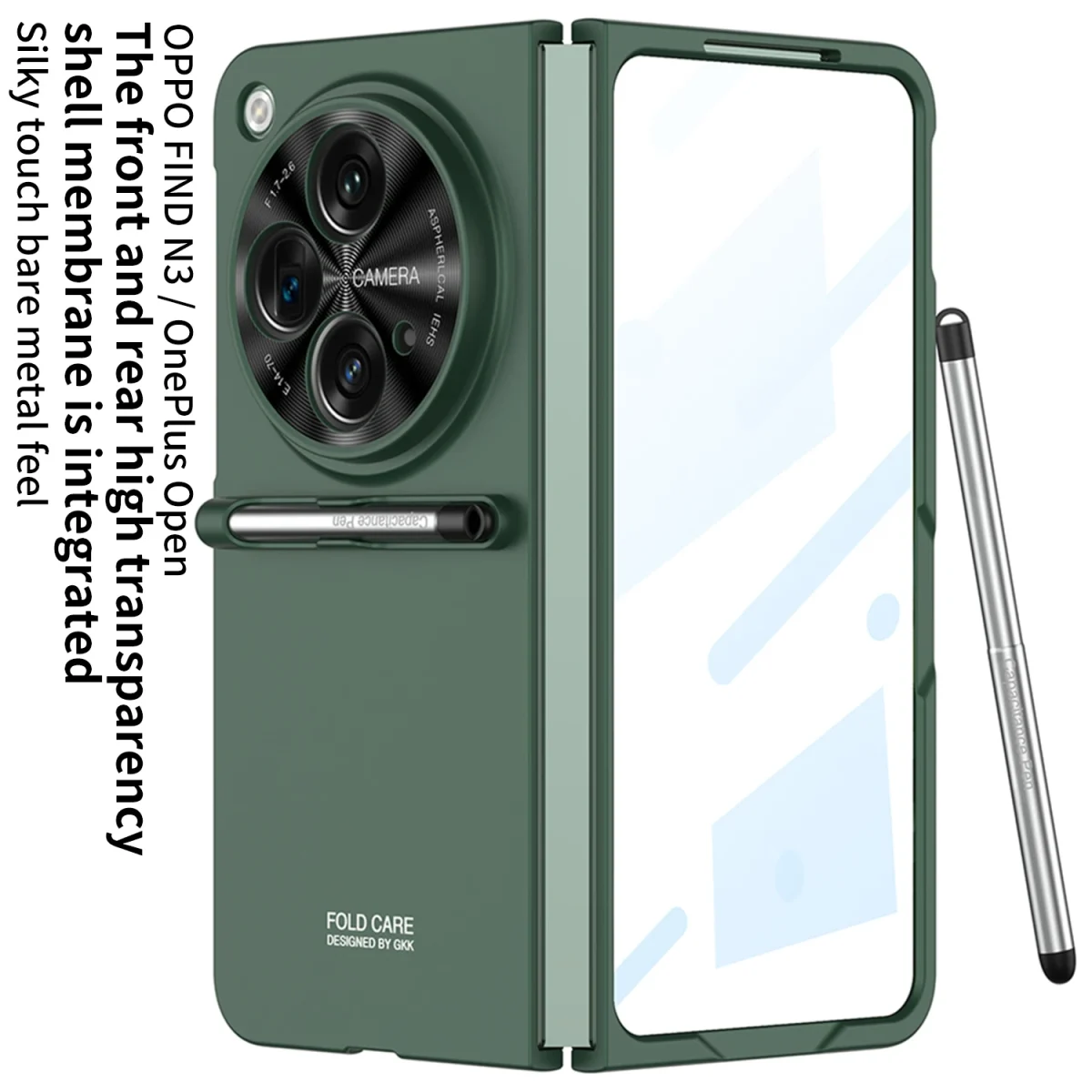 With Pen For Oneplus Open Case Matte Hard Glass Film Screen Protection OPPO Find N3 Cover 6