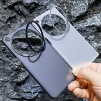 Micro-Frosted Matte Skin Folding Case For OnePlus Open / OPPO Find N3 Camera Foldable Metal Stand Holder Kickstand 1