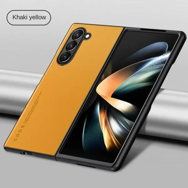 Carbon Fiber PU Leather Phone Case for Samsung Galaxy Z Fold 7 6 5 4 3 Fold6 Fold5 Fold4 Fold3 5G Hard Plastic Shockproof  Cover 7
