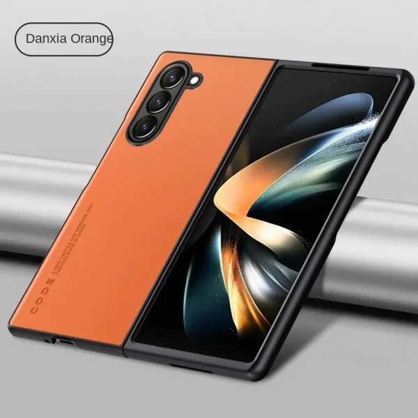 Carbon Fiber PU Leather Phone Case for Samsung Galaxy Z Fold 7 6 5 4 3 Fold6 Fold5 Fold4 Fold3 5G Hard Plastic Shockproof  Cover 8