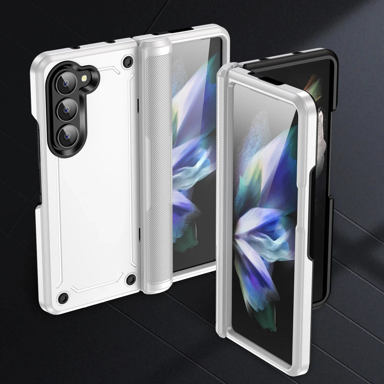 Anti-Falling Phone Bag Armor Case for Samsung Galaxy Z Fold 5 6 fold6 Fold5 Zfold5 5G Hinge Protective Cases 15