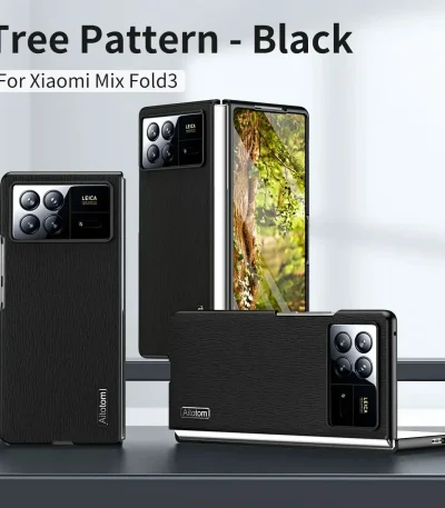 Luxury Leather Frosted Tree Pattern Phone Case for Xiaomi Mix Fold 3 Fold 2 Fold 4G 5G Cute Hard PC Frame Folding Cover 2