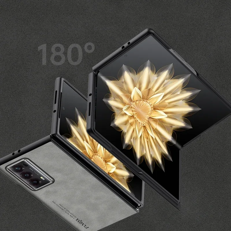 Luxury Leather Matte Flip Folding Phone Case for Honor Magic V V2 5G Case Thin Lightweight Shockproof Back Cover 2