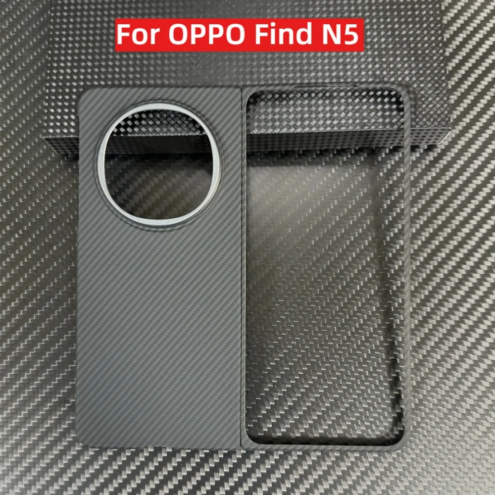 Real Aramid Carbon Fiber Protective Case for OPPO Find N5 AI 5G Smartphone Folding Screen Ultra-thin Cover Magsafe Charge Funda 1