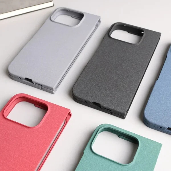 Sandstone Matte Hard PC Flip Phone Case for Google Pixel 9 Pro Fold Ultra Thin Anti-fall Full Protect Bumper for Pixel Fold 2 1