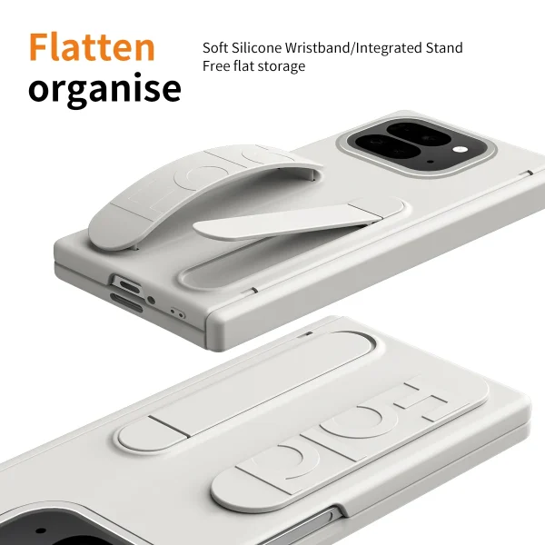 For Google Pixel 9 Pro Fold Swivel 180° Folding Wristband * Stand * Hinge 3-in-1 Full Lens Protection Drop Resistant Phone Case 1