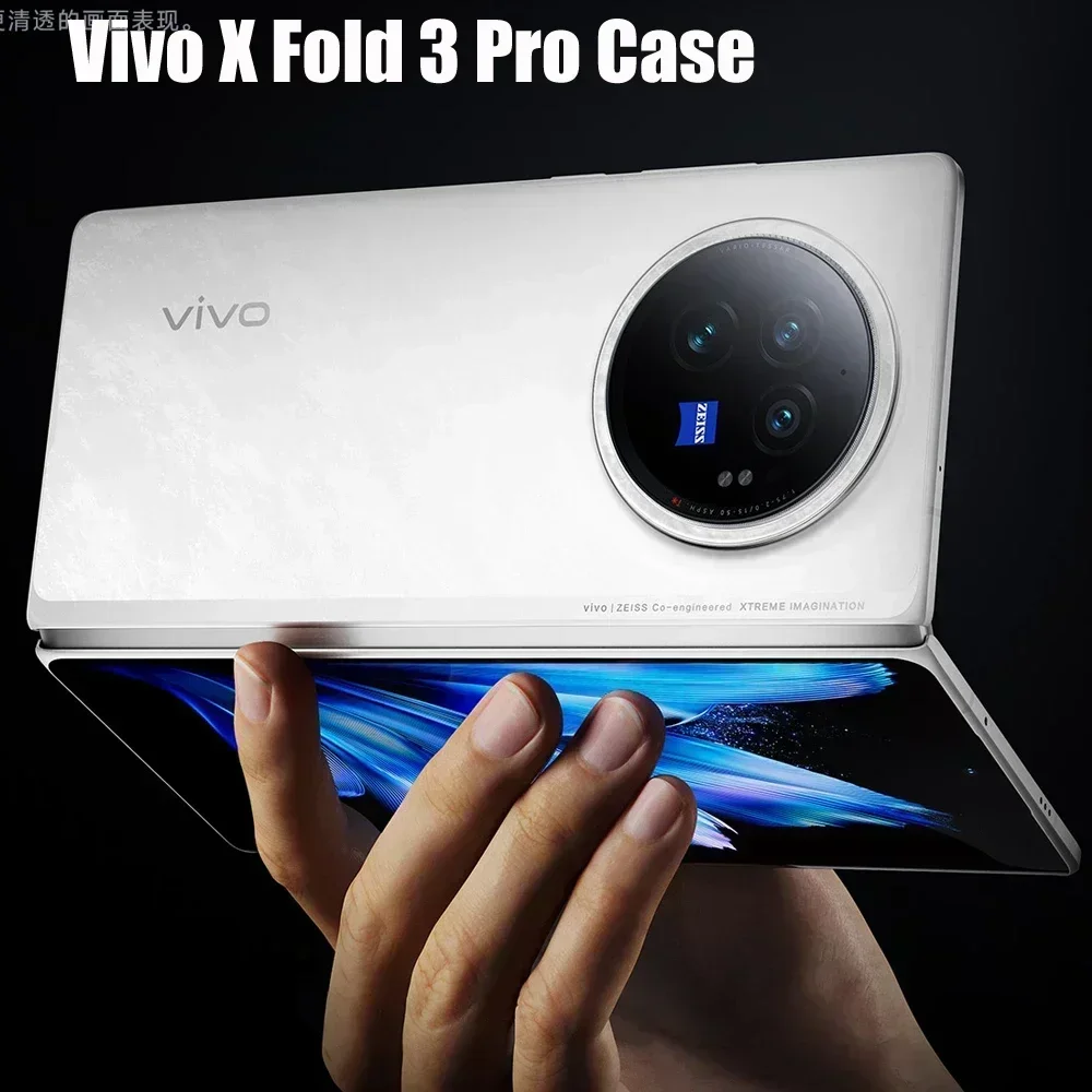 100% Original Vivo X Fold 3 Pro Case Leather Ultra Thin PC Protective Cover Phone Case For Vivo X Fold 3 Pro 1