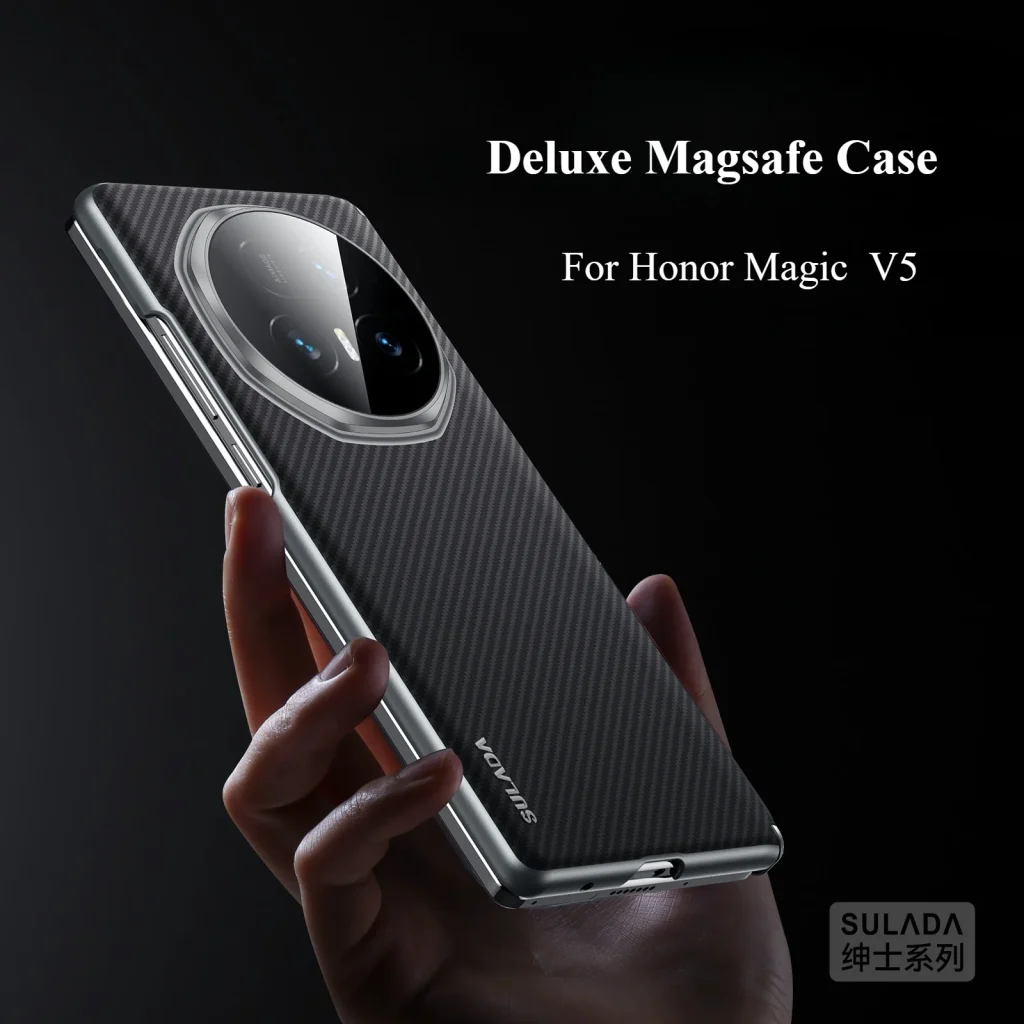 For Honor Magic V5 Case Luxury Kevlar Magsafe Magnetic Back Cover For Honor Magic V 5 Skin Feel Shockproof Bumper Funda 1