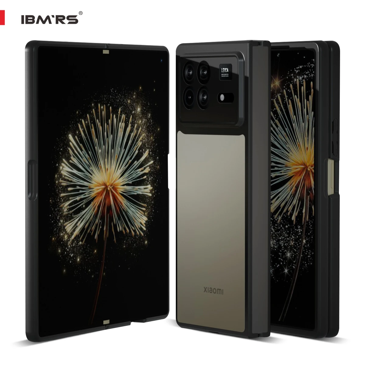 ibmrs for Xiaomi Mix Fold 3 fold Case,Frosted transparent Shockproof Protection Case 2