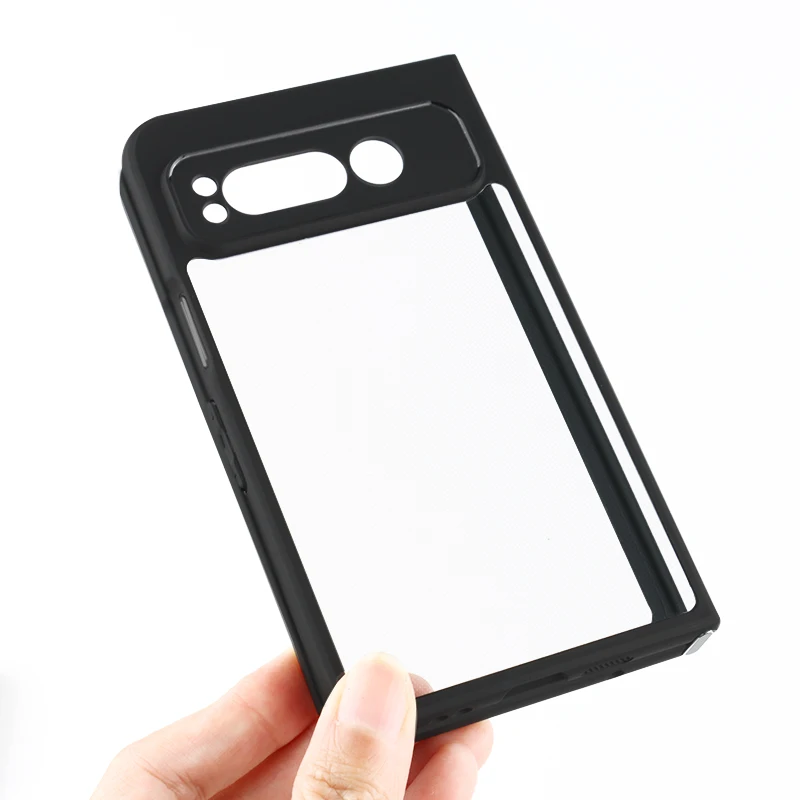 For Google Pixel Fold Case Cover Google Pixel Fold Capa Black Frame Shockproof Back Len Protector Clear Fundas Google Pixel Fold 2