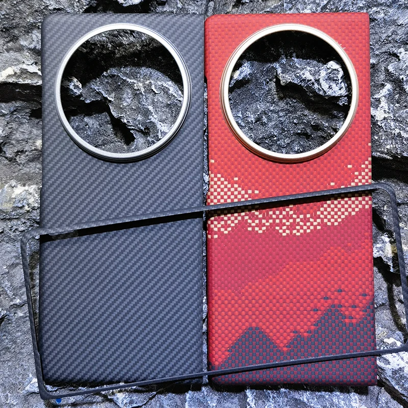 Compatible For Magsafe Magnetic Wireless Charging Carbon Fabric Fiber Aramid Case For For vivo X Fold5 1